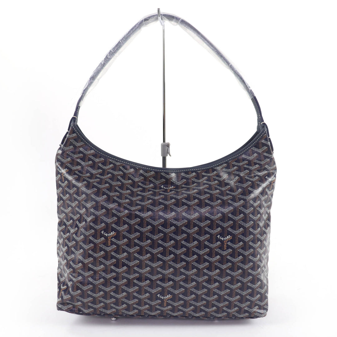 Pristine GOYARD Shoulder Bag Boheme Hobo Bag With porch Navy Gojardin Canvas