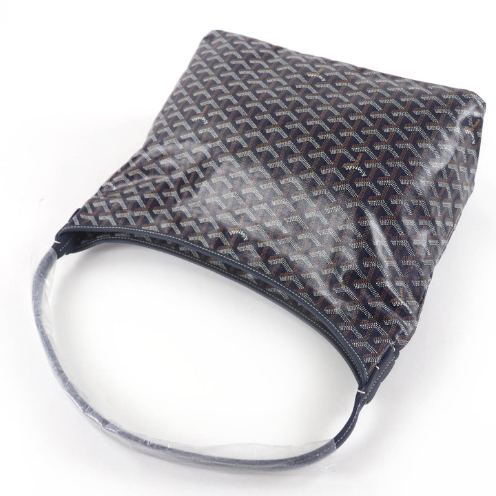 Pristine GOYARD Shoulder Bag Boheme Hobo Bag With porch Navy Gojardin Canvas