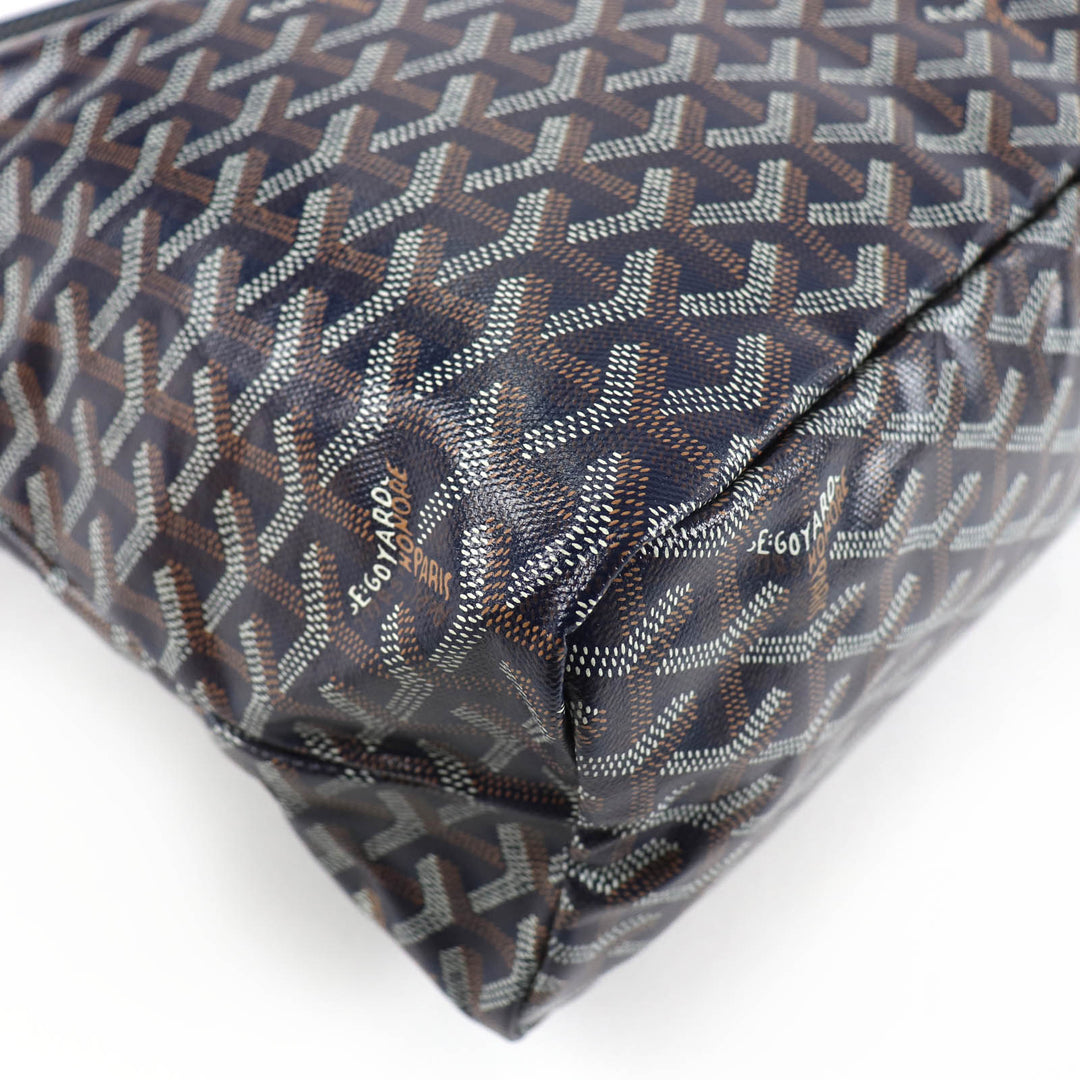 Pristine GOYARD Shoulder Bag Boheme Hobo Bag With porch Navy Gojardin Canvas