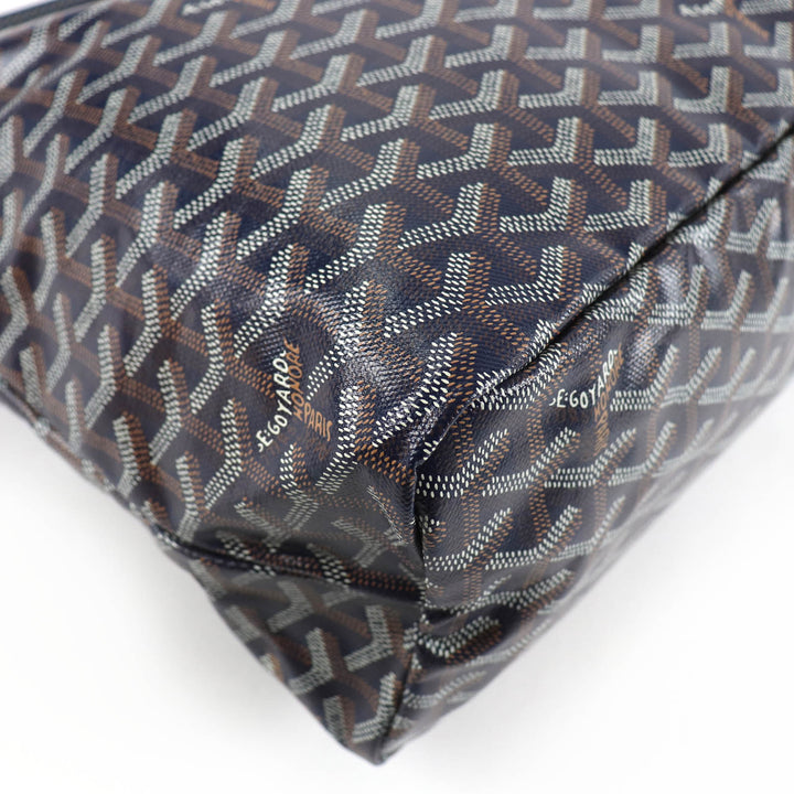 Pristine GOYARD Shoulder Bag Boheme Hobo Bag With porch Navy Gojardin Canvas