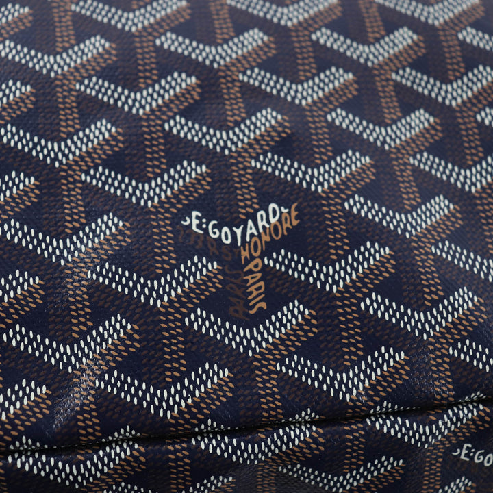 Pristine GOYARD Shoulder Bag Boheme Hobo Bag With porch Navy Gojardin Canvas