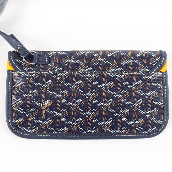 Pristine GOYARD Shoulder Bag Boheme Hobo Bag With porch Navy Gojardin Canvas