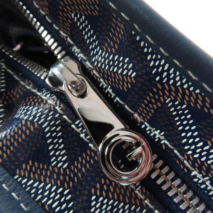 Pristine GOYARD Shoulder Bag Boheme Hobo Bag With porch Navy Gojardin Canvas