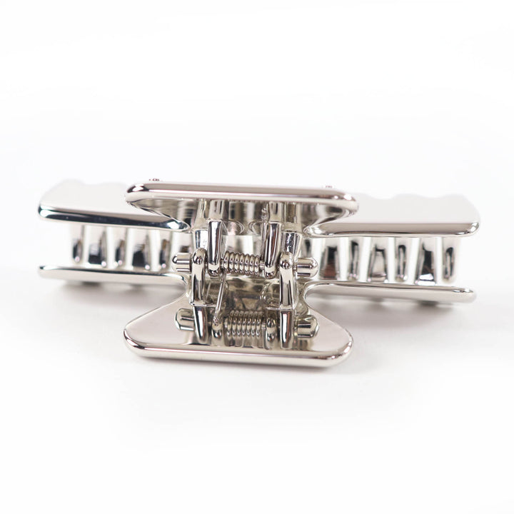 Great PRADA hair accessory Triangle Logo Hair Clip Silver Women 1IF103