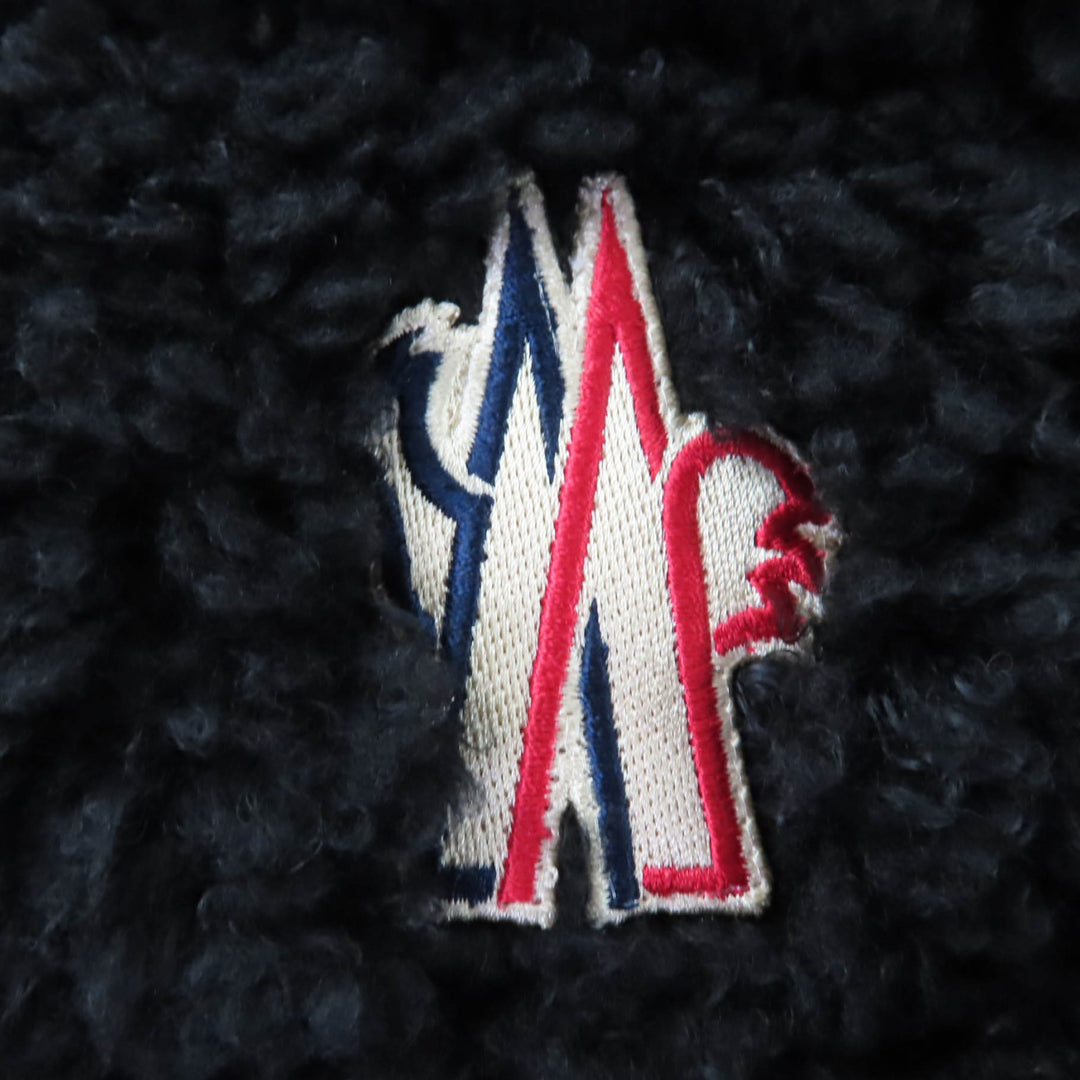 Pristine MONCLER GRENOBLE Down vest GILET Logo patch and hood ZIP UP black XXS