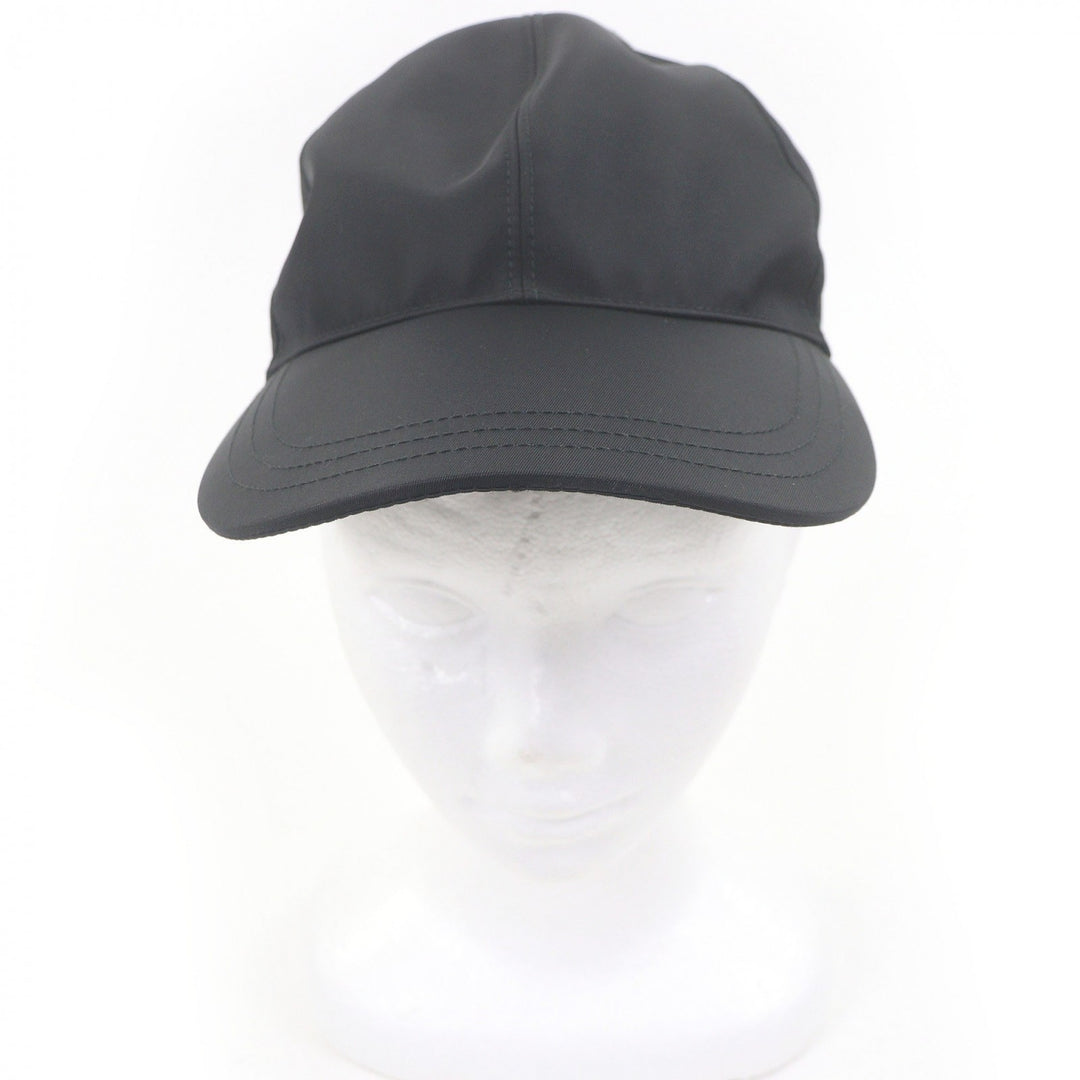 Great PRADA cap Re-Nylon triangle logo black Nylon mens M 2HC274