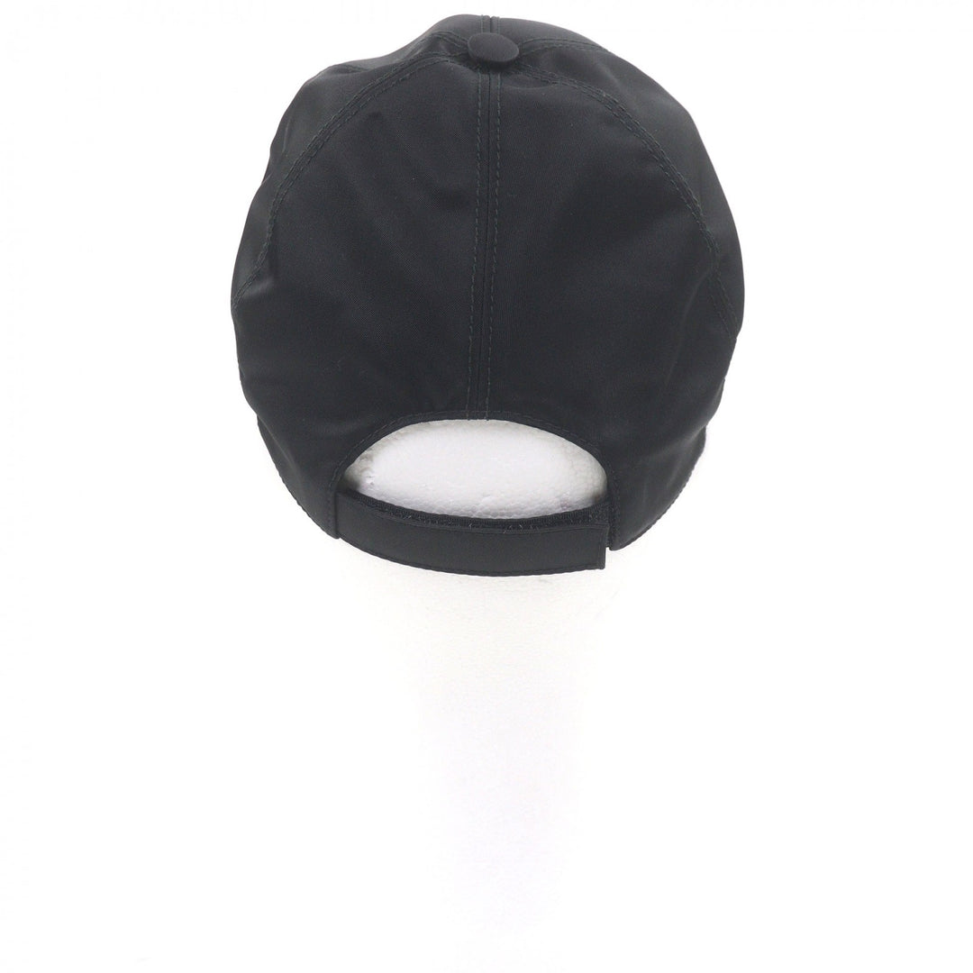 Great PRADA cap Re-Nylon triangle logo black Nylon mens M 2HC274