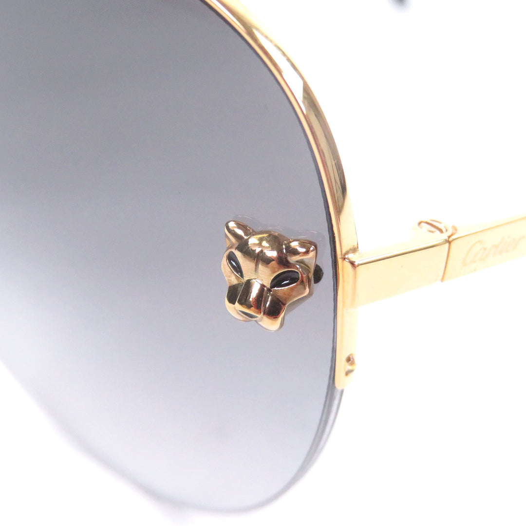 Great Cartier sunglasses PANTHERE de Cartier Teardrop aviator gold mens