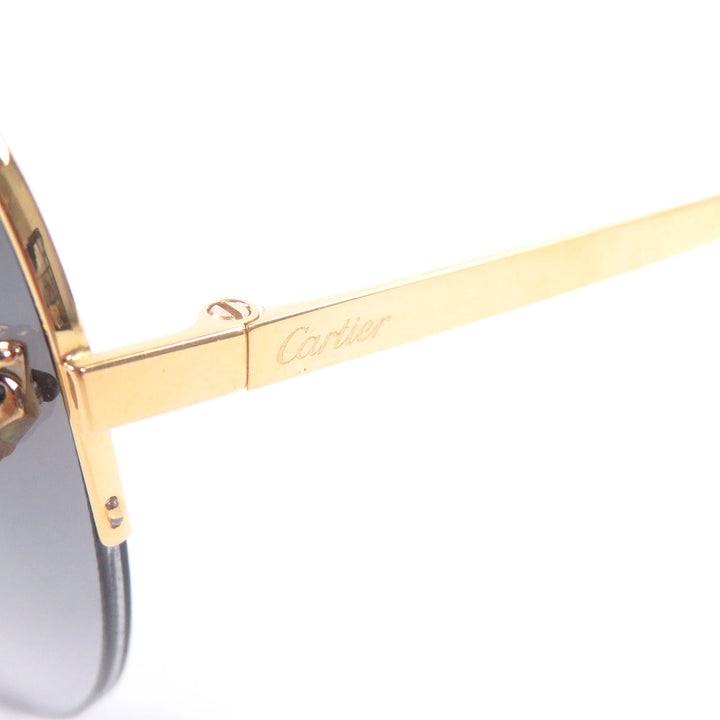 Great Cartier sunglasses PANTHERE de Cartier Teardrop aviator gold mens