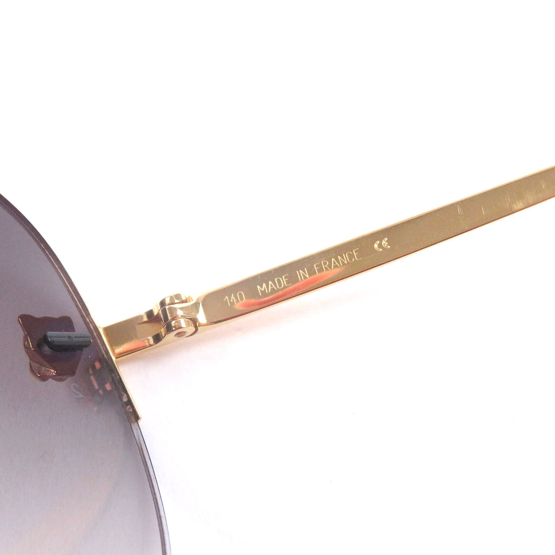 Great Cartier sunglasses PANTHERE de Cartier Teardrop aviator gold mens