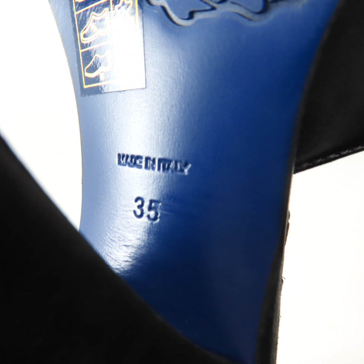Pristine BURBERRY Sandals Logo Metal Leather Mules black leather Women 35