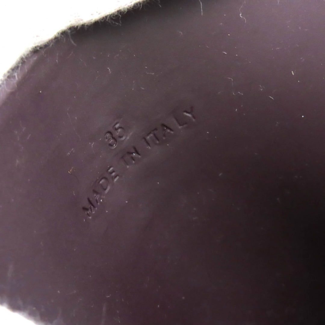 Pristine BURBERRY Barbie Can Logo Patch Square Toe Rubber Mule Sandals Women 35