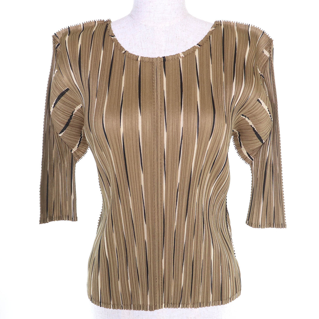 Excellent PLEATS PLEASE All-over print short sleeve T-shirt 3 PP51-JK683