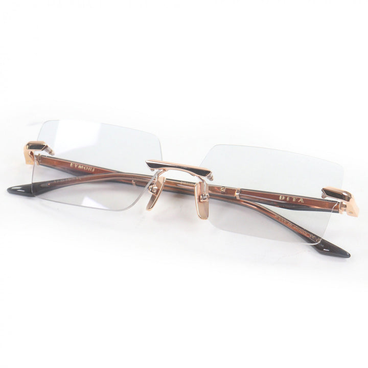 Pristine DITA sunglasses EYMORI Rimless Two-Point Pink gold mens DTX462-A-02
