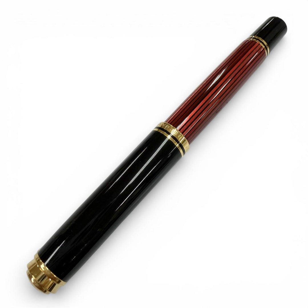 Excellent PERIKAN fountain pen Souverene M800 Red Stripe 18K mens