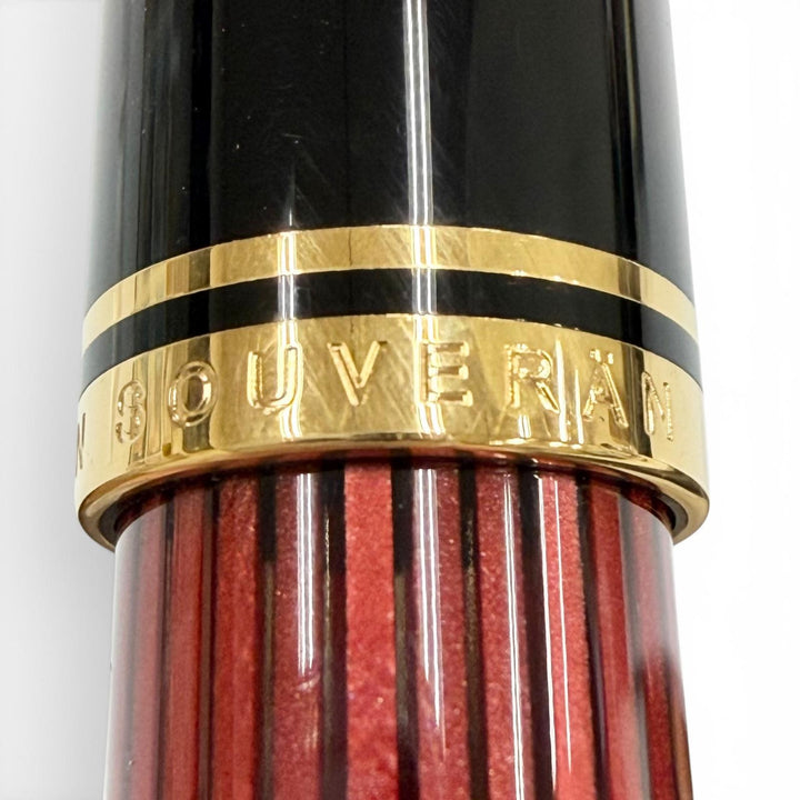 Excellent PERIKAN fountain pen Souverene M800 Red Stripe 18K mens