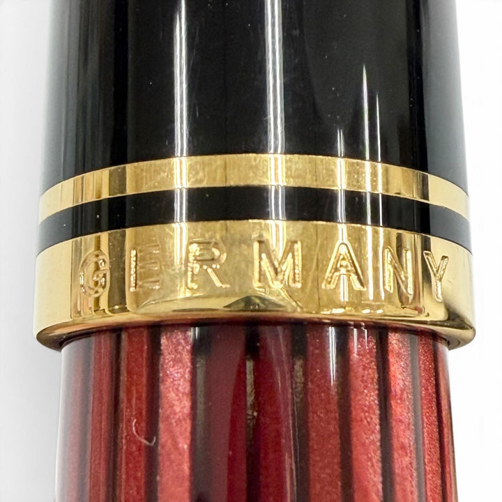 Excellent PERIKAN fountain pen Souverene M800 Red Stripe 18K mens