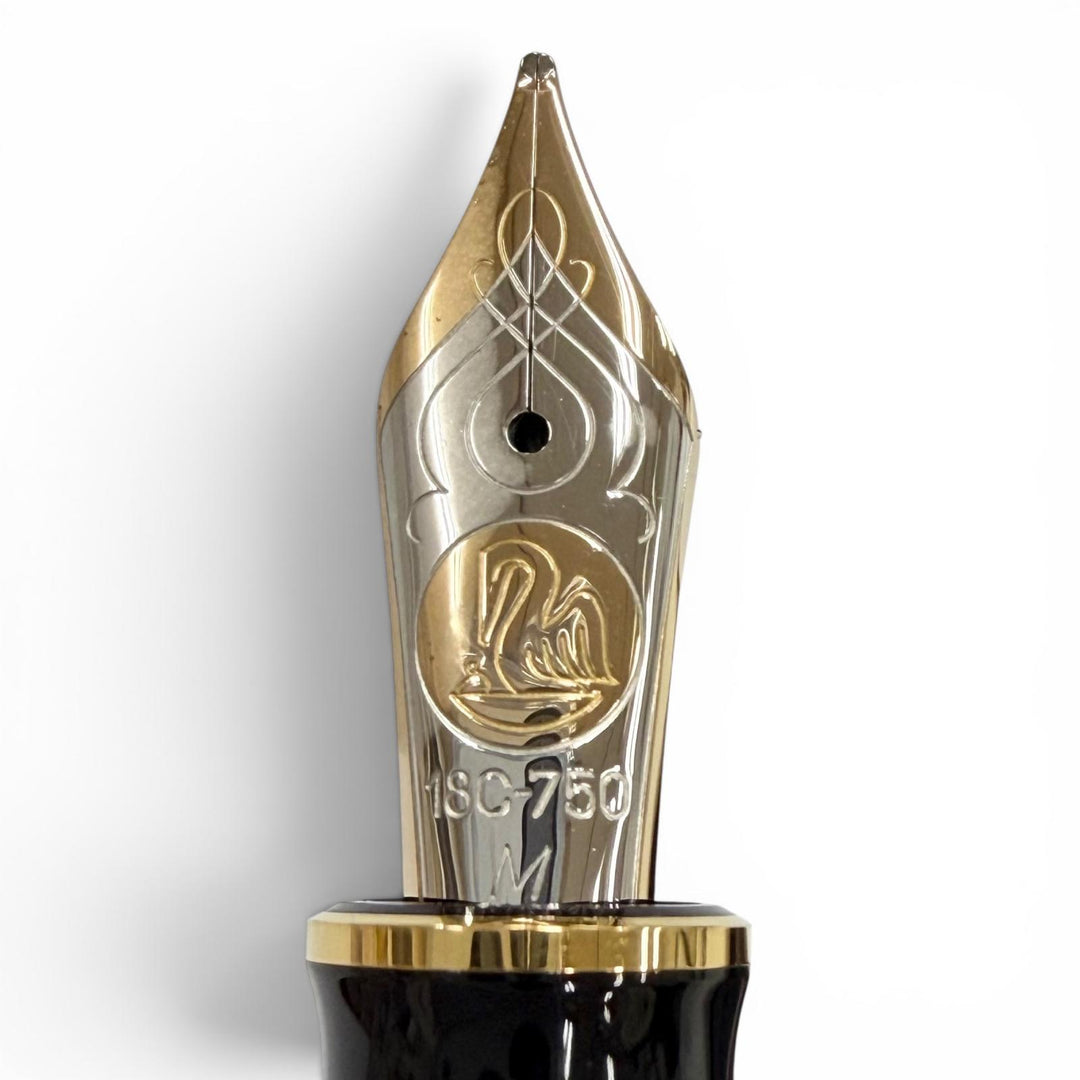Excellent PERIKAN fountain pen Souverene M800 Red Stripe 18K mens