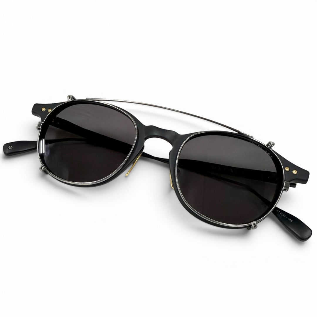Pristine DITA sunglasses ASH Clip-on Matt black mens DTX148-A-01