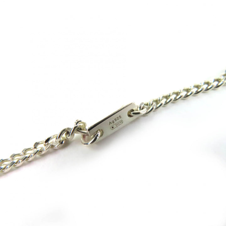 Great GUCCI Necklace Double G Pendant Necklace 21.7"" Silver 925 mens 814914