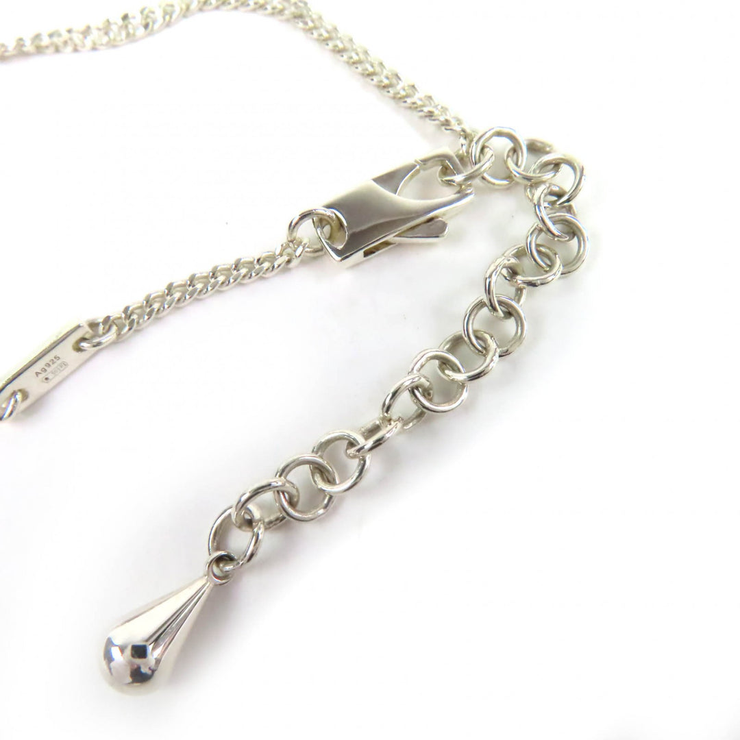 Great GUCCI Necklace Double G Pendant Necklace 21.7"" Silver 925 mens 814914