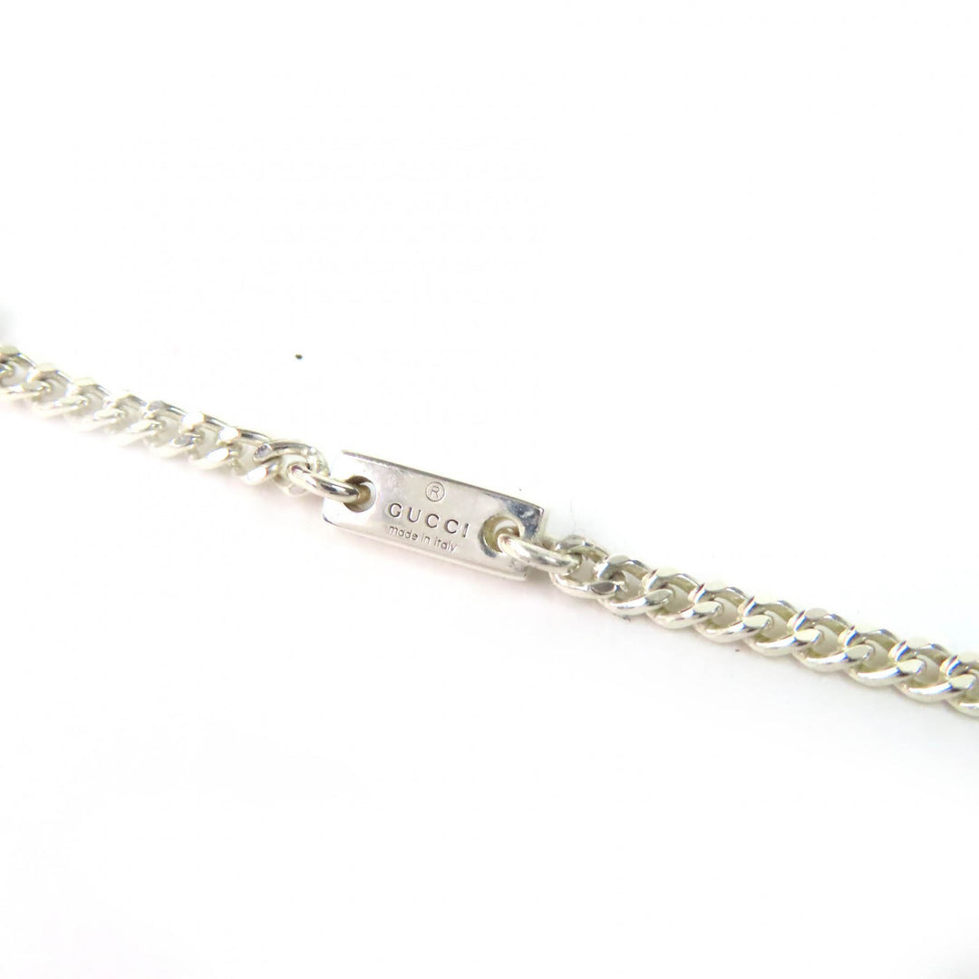 Great GUCCI Necklace Double G Pendant Necklace 21.7"" Silver 925 mens 814914