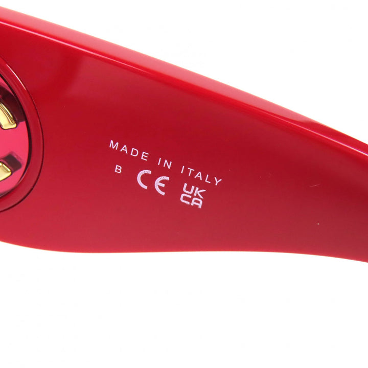 Excellent CHANEL Butterfly Shape Sunglasses COCO Mark Red Women 5550-A