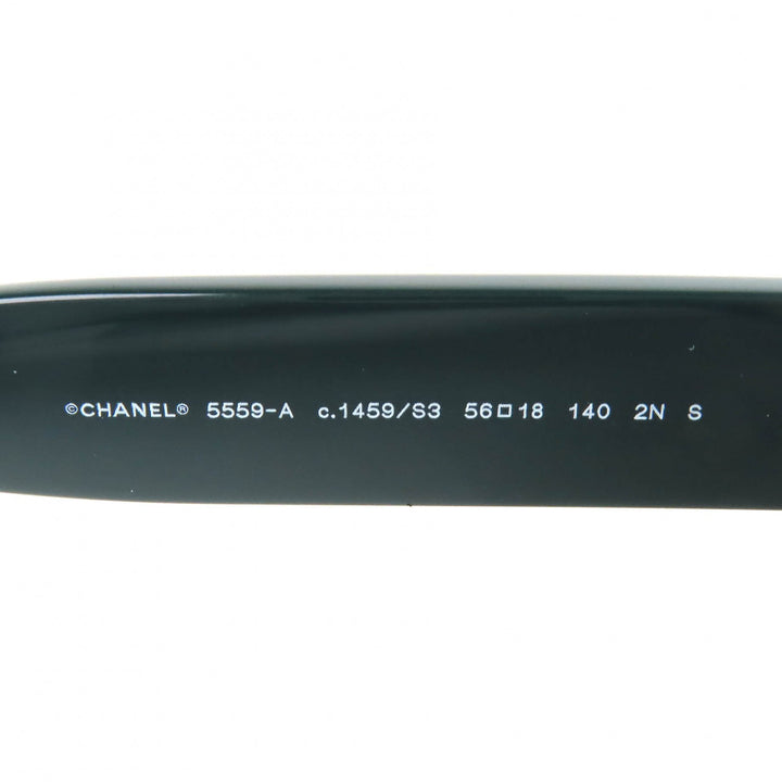 Excellent CHANEL sunglasses Rectangle Shape Sunglasses logo green 5559-A