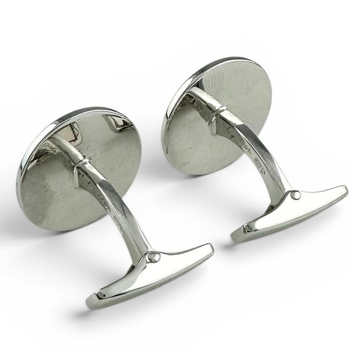 Excellent Dunhill Cufflinks cufflinks AD COIN SV925 x Onyx black mens JSB8201H