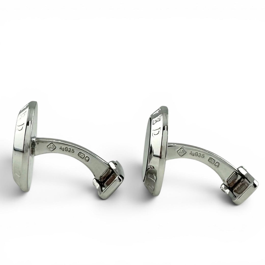 Excellent Dunhill Cufflinks cufflinks AD COIN SV925 x Onyx black mens JSB8201H