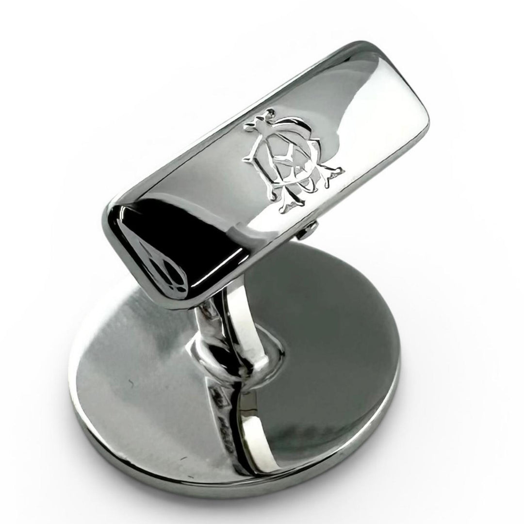 Excellent Dunhill Cufflinks cufflinks AD COIN SV925 x Onyx black mens JSB8201H