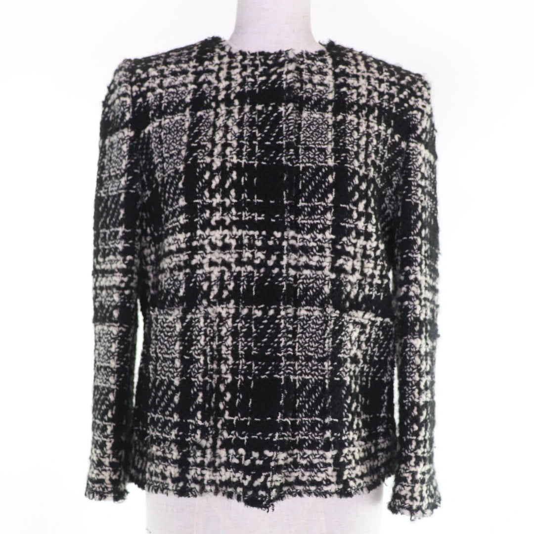 Excellent DOLCE&GABBANA Mohair and alpaca blend tweed collarless jacket 40
