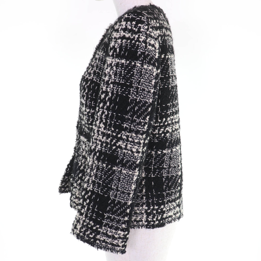 Excellent DOLCE&GABBANA Mohair and alpaca blend tweed collarless jacket 40