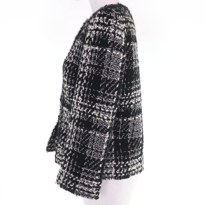 Excellent DOLCE&GABBANA Mohair and alpaca blend tweed collarless jacket 40