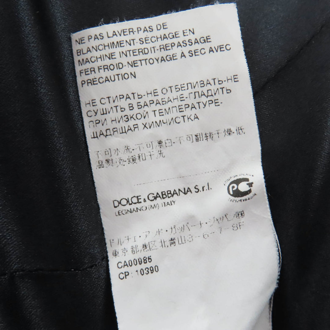 Excellent DOLCE&GABBANA Mohair and alpaca blend tweed collarless jacket 40