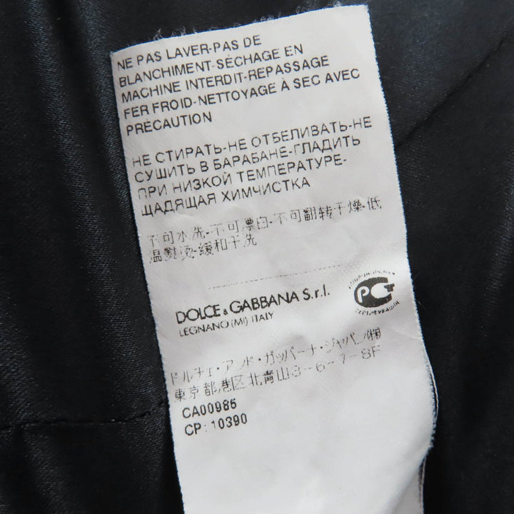 Excellent DOLCE&GABBANA Mohair and alpaca blend tweed collarless jacket 40