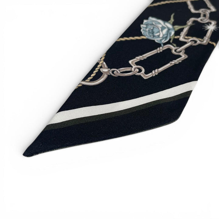 Excellent HERMES scarf Twilly C´EST LA FETE C'est la fête multicolor silk Women