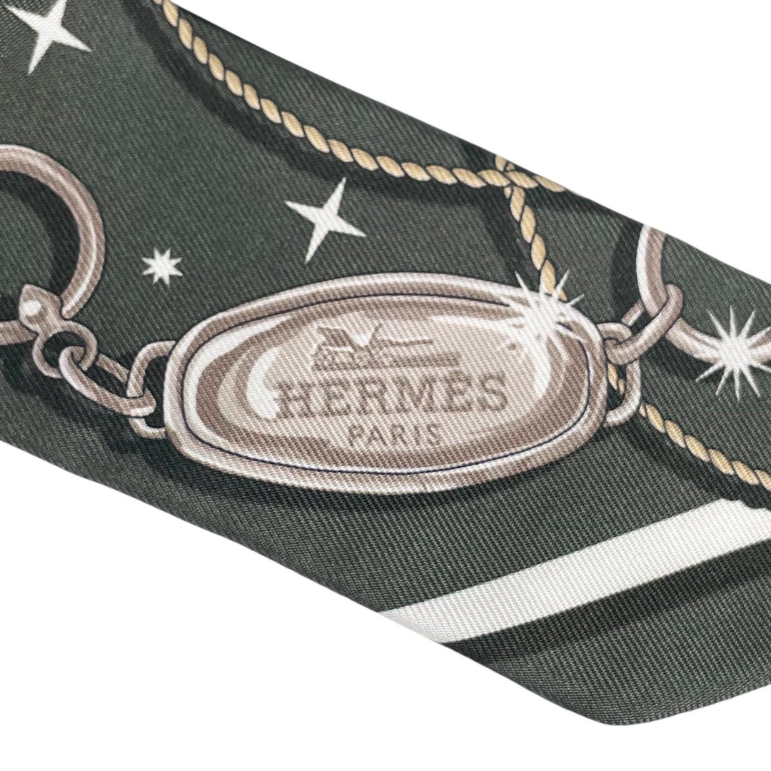 Excellent HERMES scarf Twilly C´EST LA FETE C'est la fête multicolor silk Women