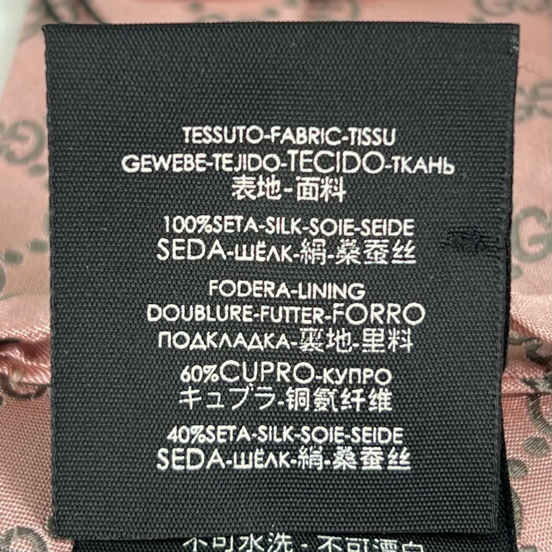 Excellent GUCCI tie GG monogram pattern pink silk mens 499695