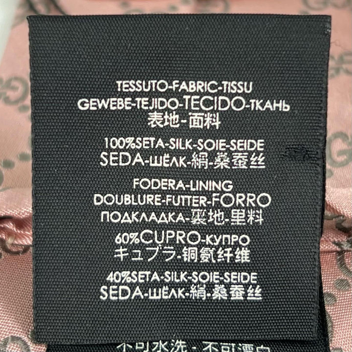 Excellent GUCCI tie GG monogram pattern pink silk mens 499695