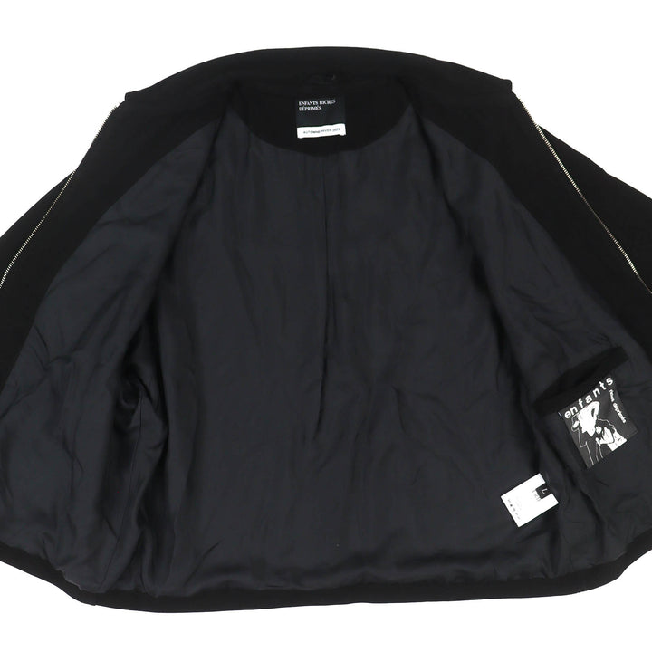 Excellent ENFANTS RICHES DEPRIMES Suede Leather Western Jacket black L