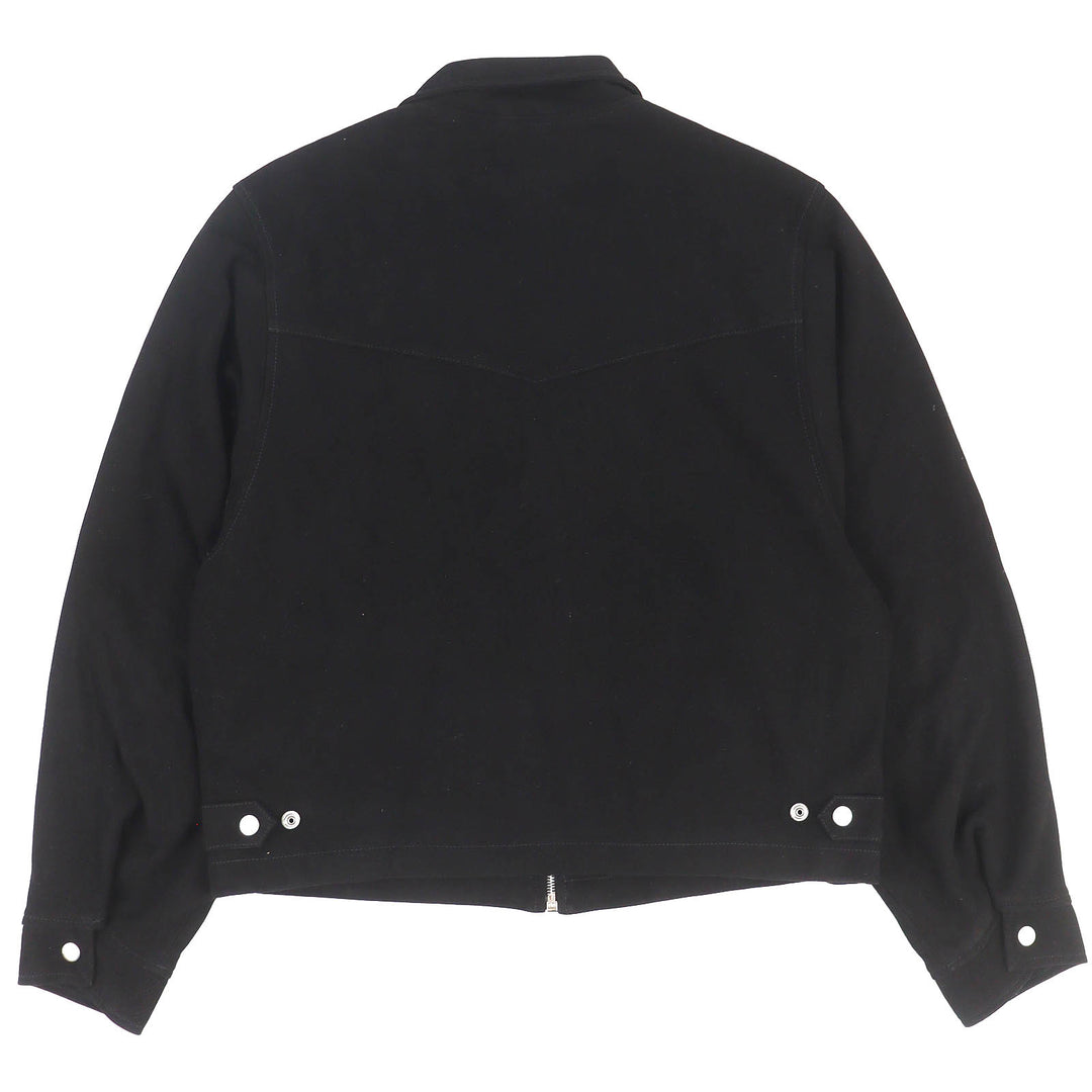 Excellent ENFANTS RICHES DEPRIMES Suede Leather Western Jacket black L