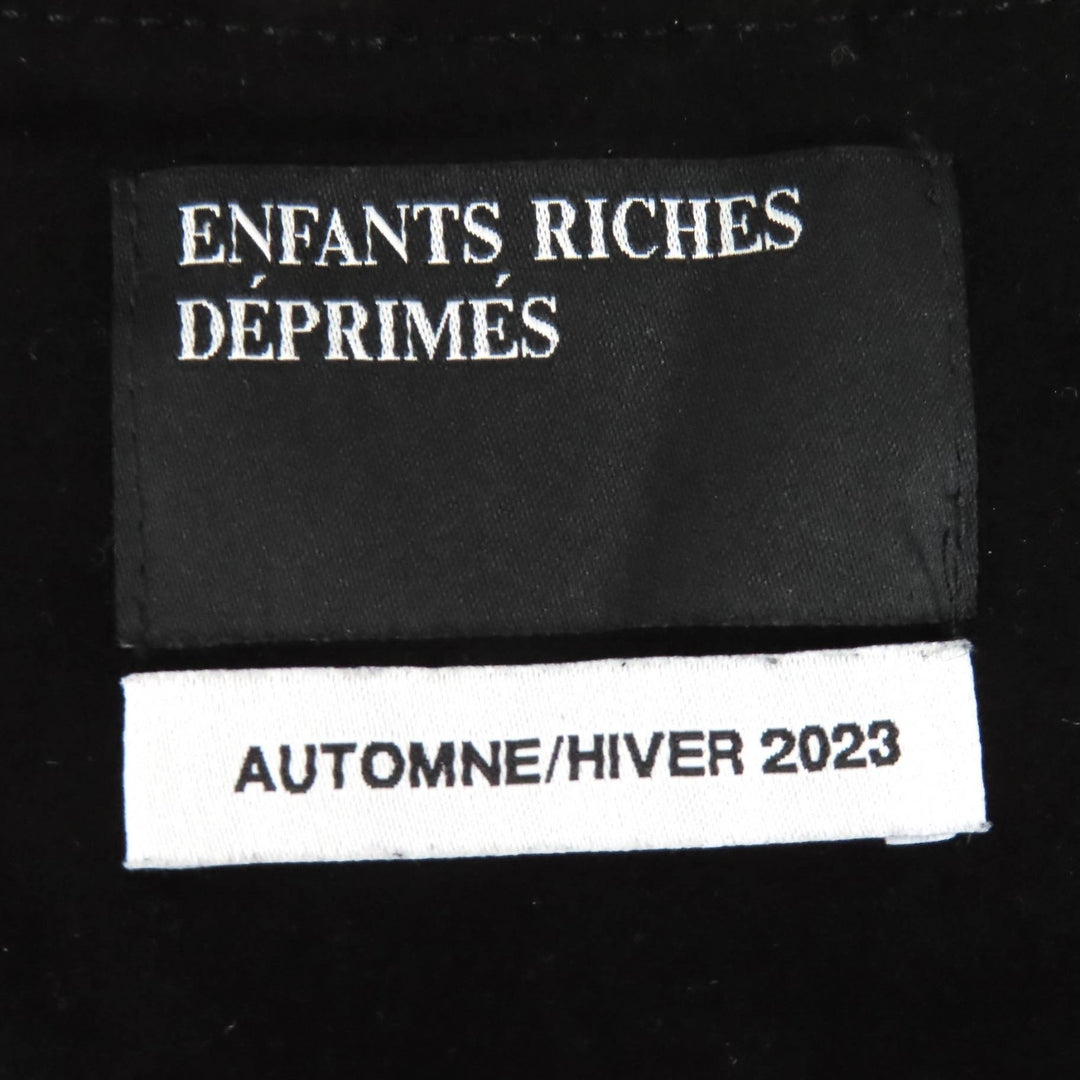 Excellent ENFANTS RICHES DEPRIMES Suede Leather Western Jacket black L