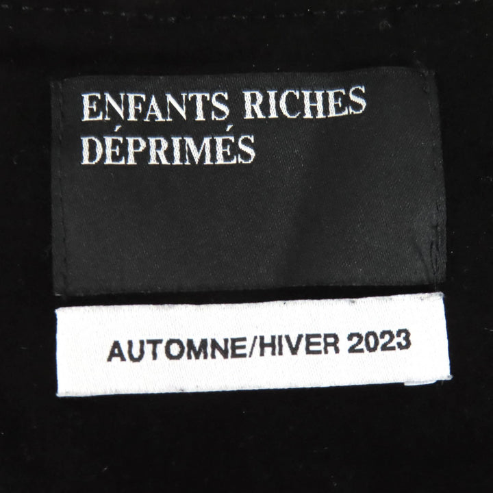 Excellent ENFANTS RICHES DEPRIMES Suede Leather Western Jacket black L