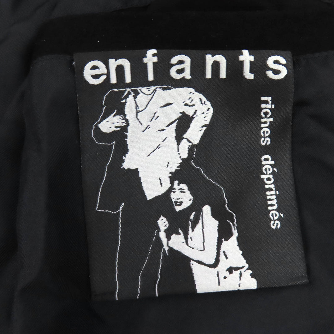 Excellent ENFANTS RICHES DEPRIMES Suede Leather Western Jacket black L