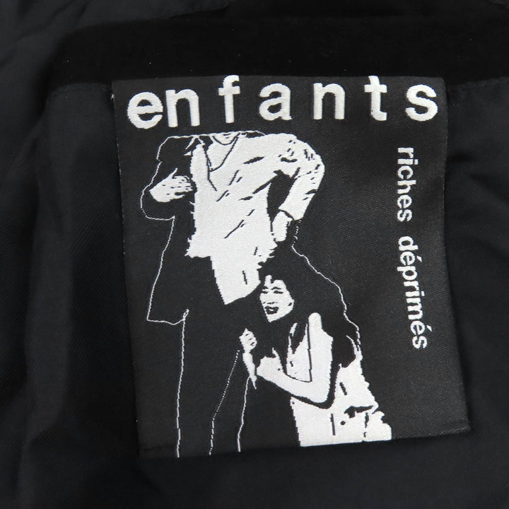 Excellent ENFANTS RICHES DEPRIMES Suede Leather Western Jacket black L