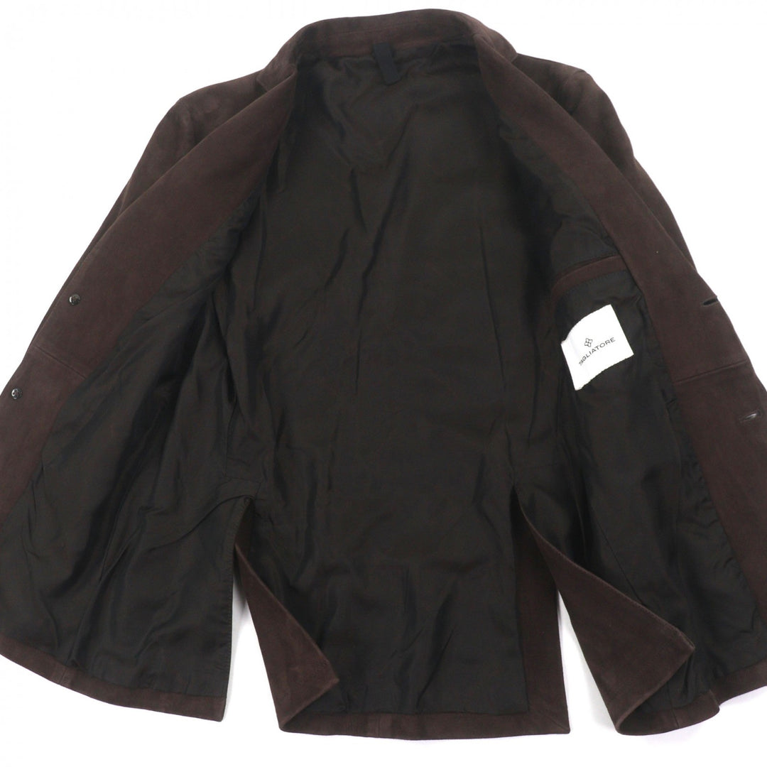 Great TAGLIATORE tailored jacket CARSON Dark brown Sheep mens 46 ASI20-03