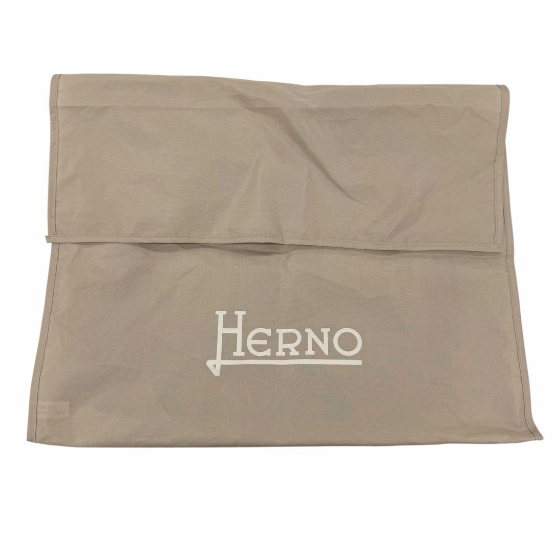 Great Herno down coat Switching design with logo beige wool Women 40 PI0848D