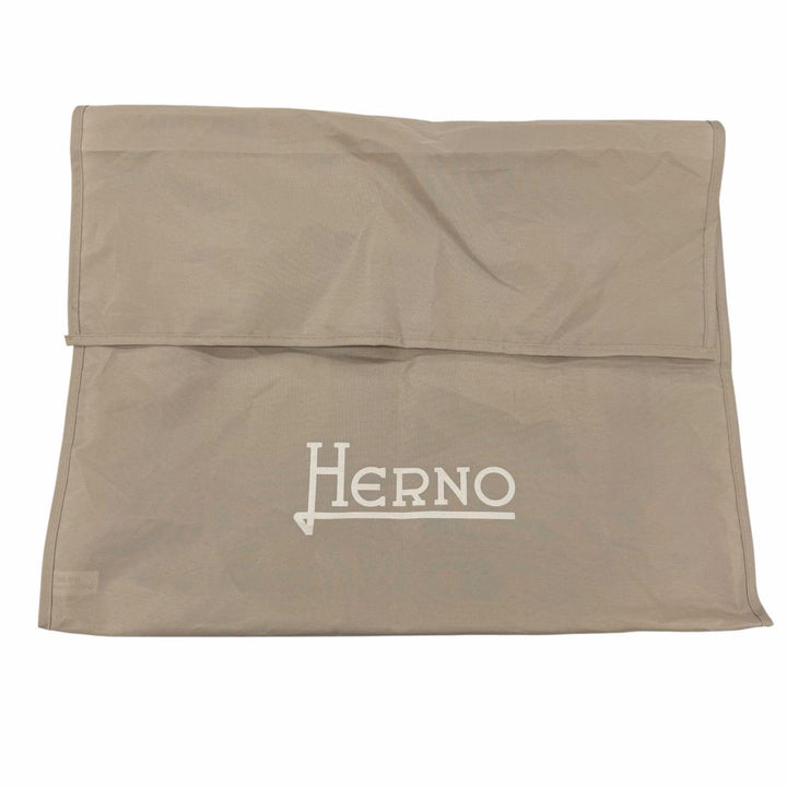 Great Herno down coat Switching design with logo beige wool Women 40 PI0848D