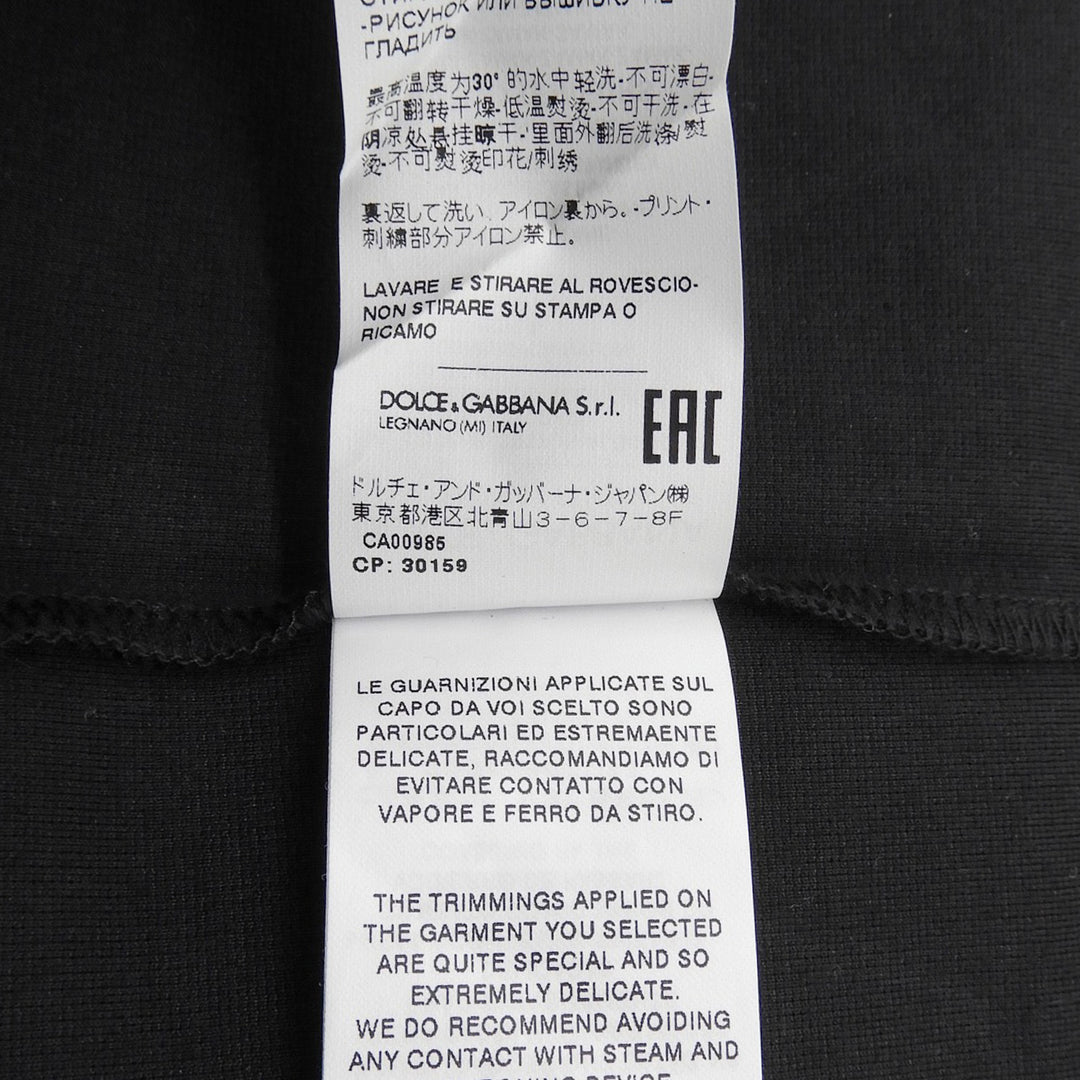 Pristine DOLCE&GABBANA 呪術廻戦 Short sleeve T-shirt black cotton mens 48